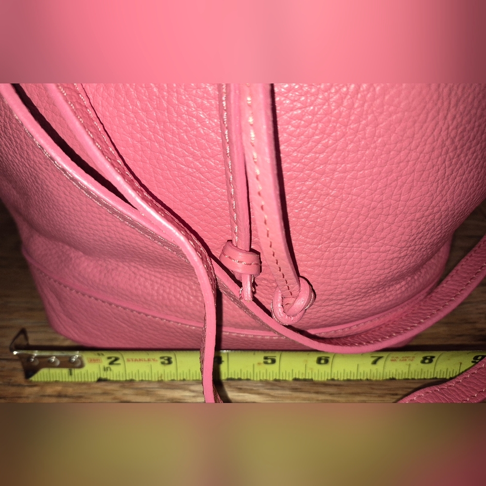 Nwt's Mara Taormina Leather Stash Crossbody Pink Travel Bag - Picture 5 of 6